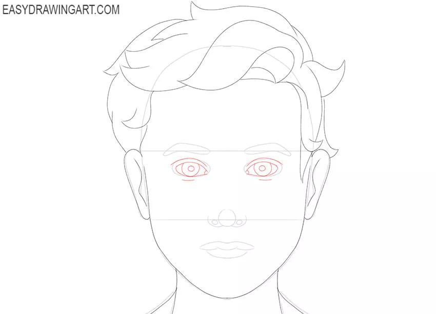 how to draw a boy face cartoon