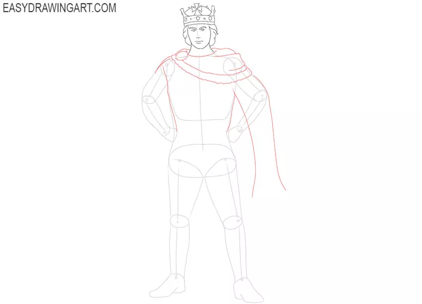 how to draw a king realistic