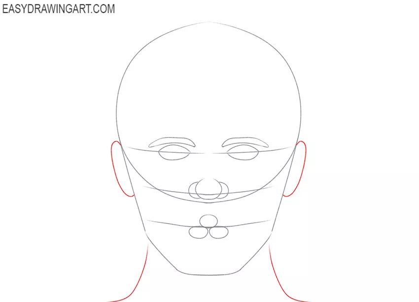 how to draw a male cartoon face