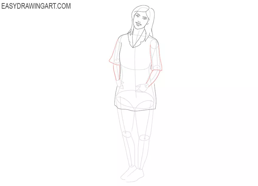how to draw a nurse realistic