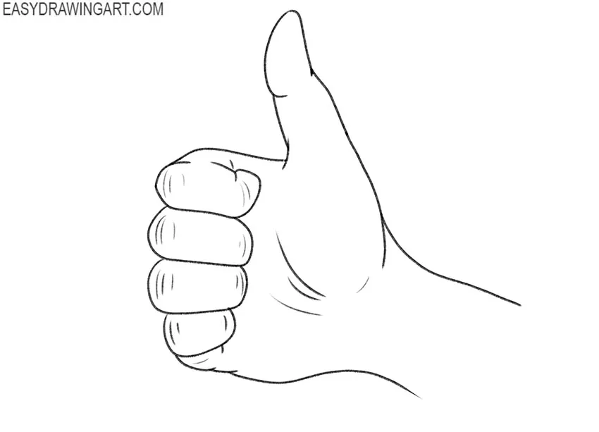 How to Draw Thumbs Up Easy Drawing Art