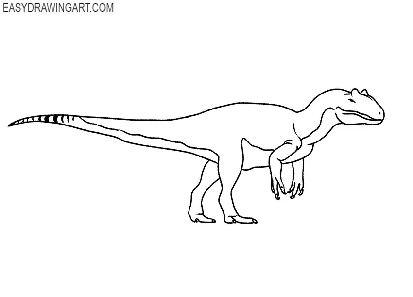 simple allosaurus drawing