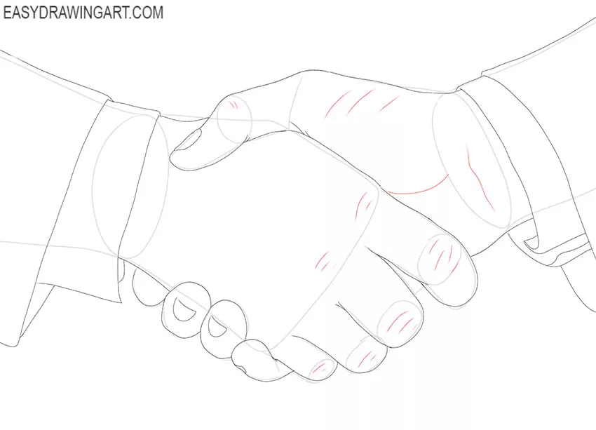 handshake drawing tutorial