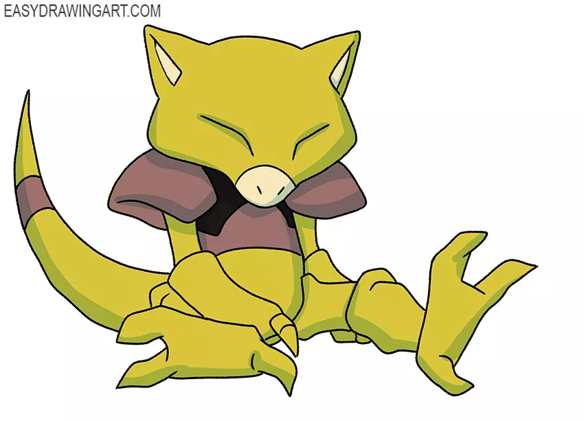 how to draw Abra for beginners