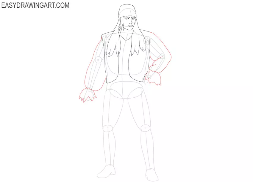 how to draw a cute pirate