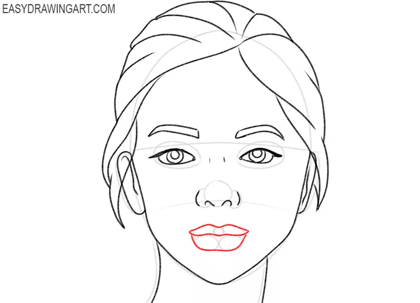 how to draw a girl face cute