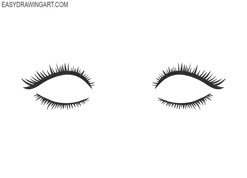 How to Draw Eyelashes Easy Drawing Art