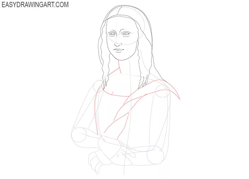 how to draw mona lisa for beginners