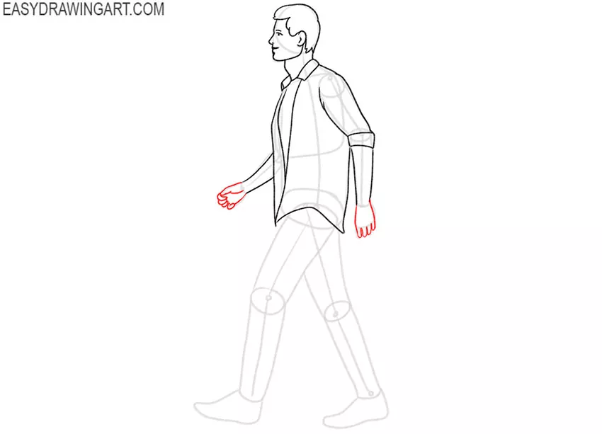 simple walking person drawing