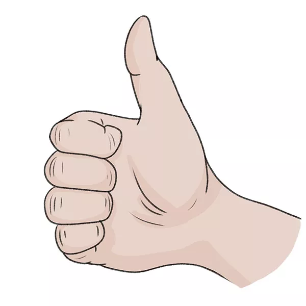 How to Draw Thumbs Up