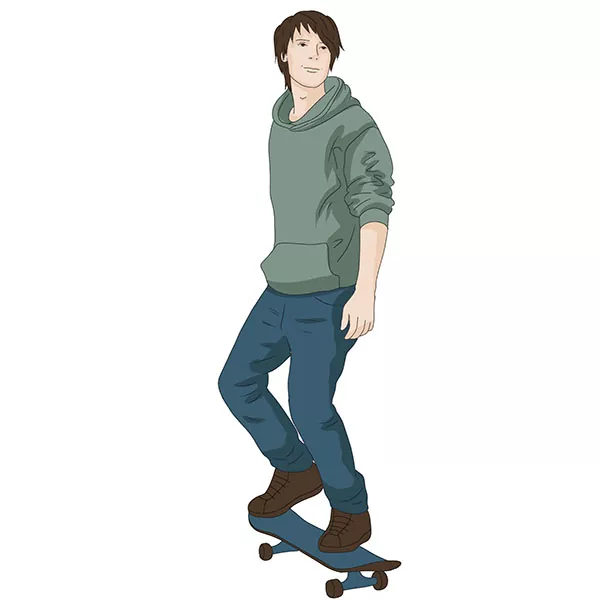 How to Draw a Skateboarder