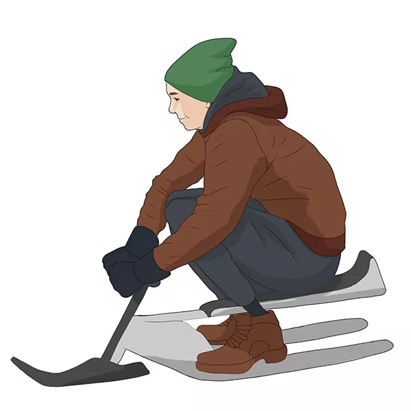 How to Draw a Sledding Easy Drawing Art