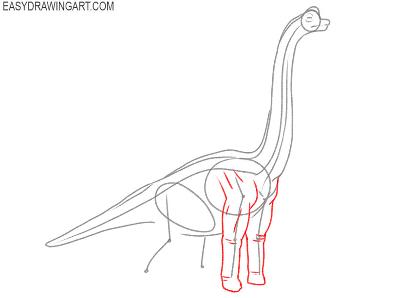 how to draw a cute brachiosaurus