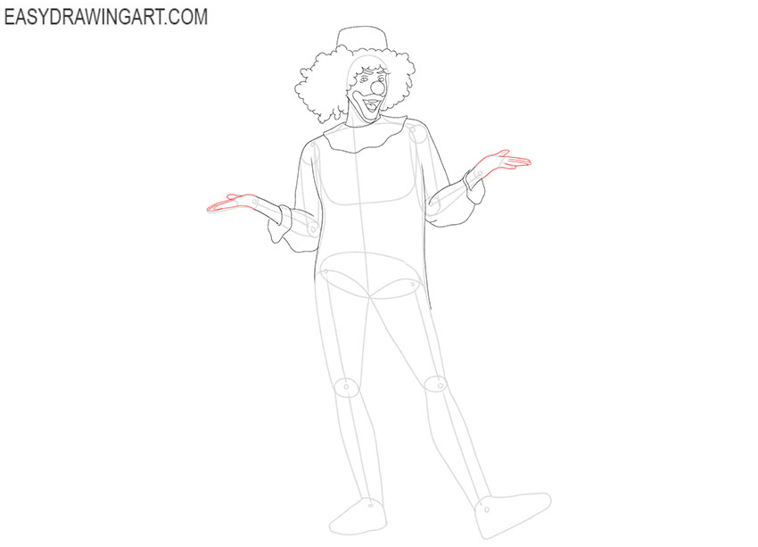 how to draw a clown easy