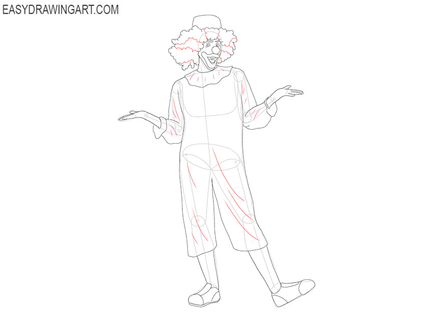 Clown drawing lesson