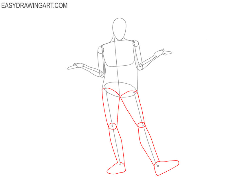how to draw a clown body