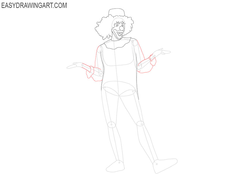 how to draw a cartoon clown