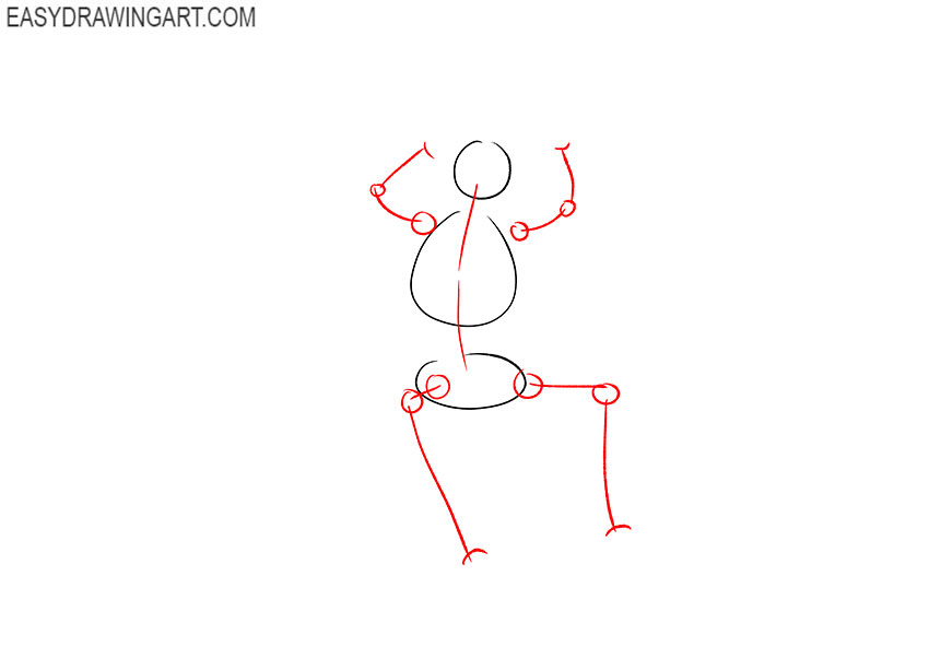 how to draw a drummer easy