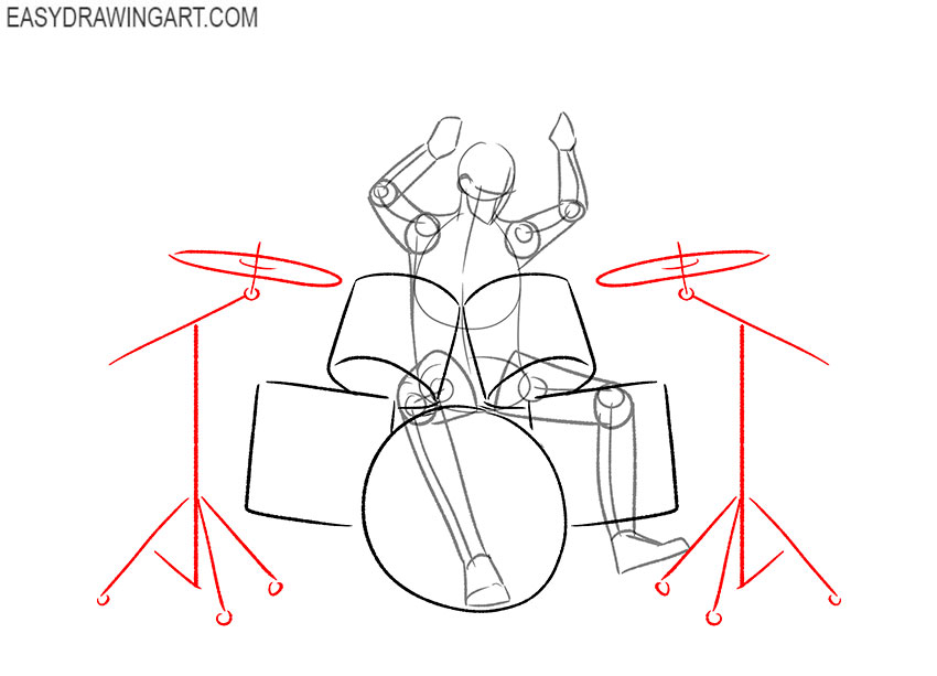 simple drummer drawing