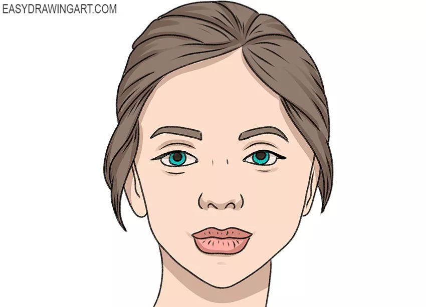  how to draw a cartoon face girl