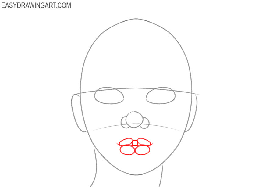 how to draw a girl face easy