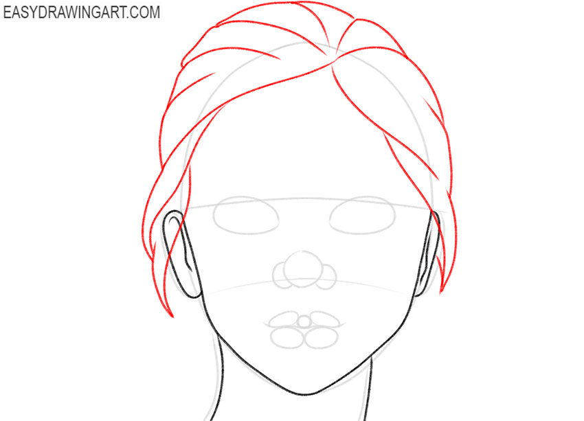how to draw a girl face easy for beginners