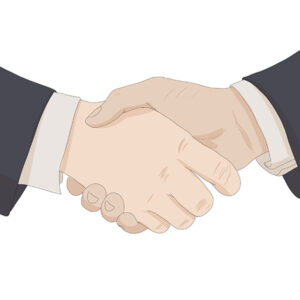 how to draw a handshake