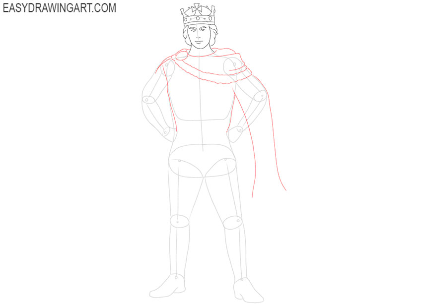 how to draw a king realistic