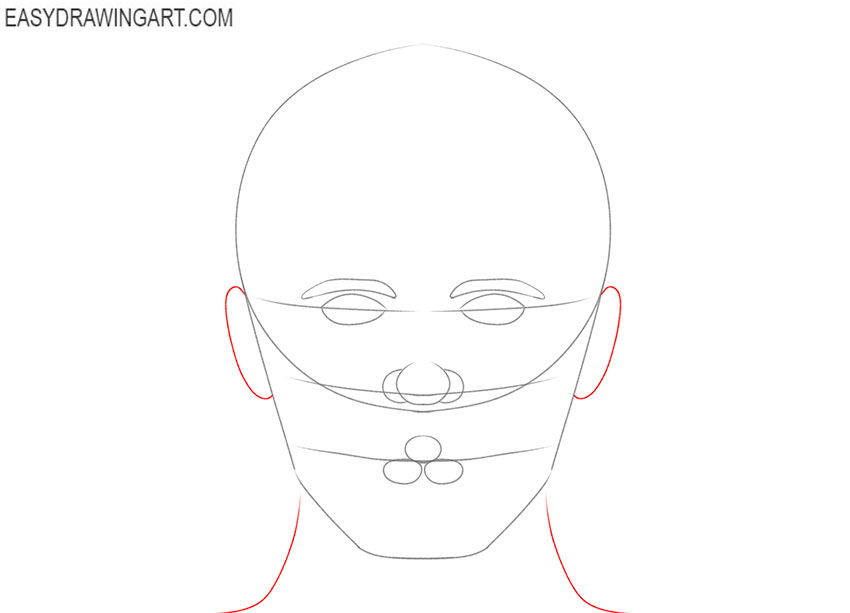 how to draw a male cartoon face