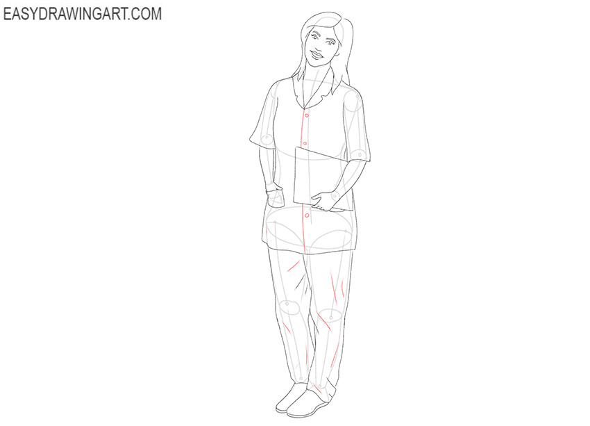 cartoon Nurse drawing