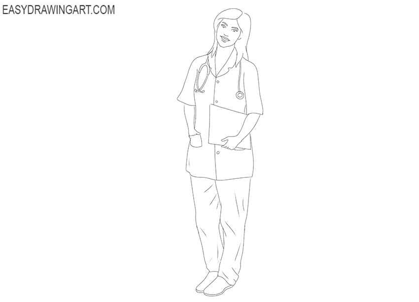 Nurse drawing tutorial for beginners