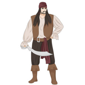 how to draw a pirate