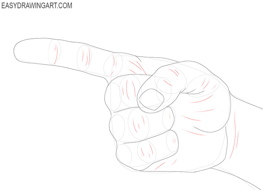 simple Pointing Finger drawing