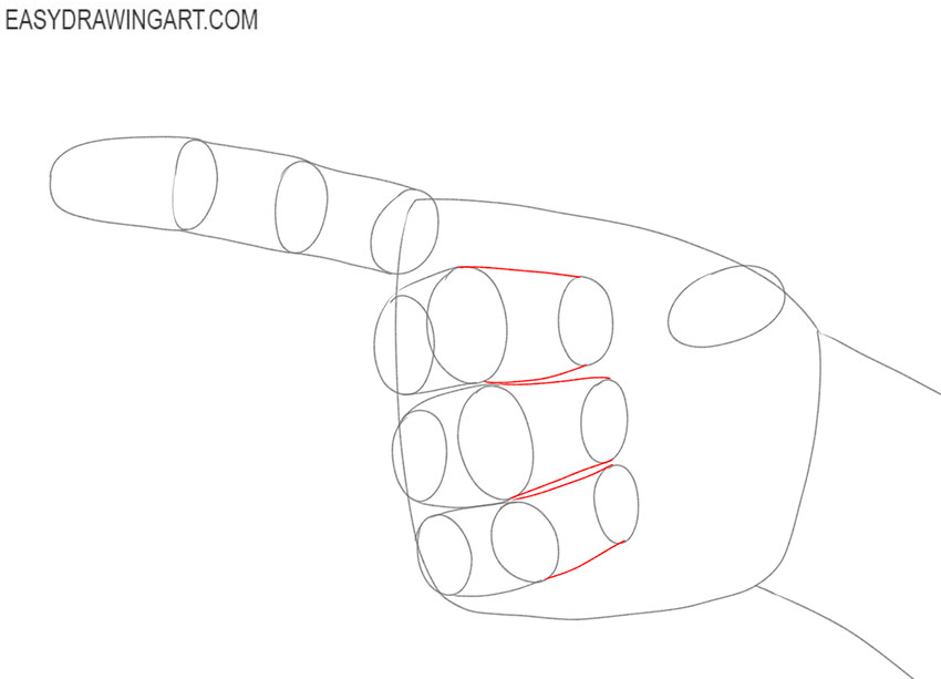 how to draw an index finger