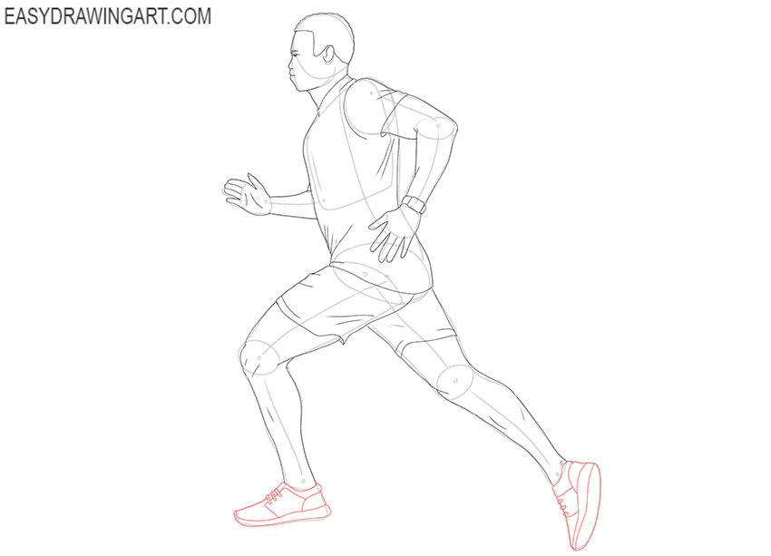 running man drawing for beginners