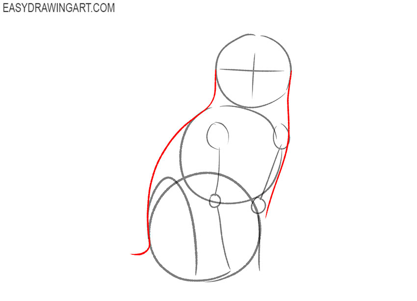 how to draw a cat sitting for beginners