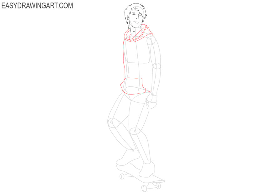 cartoon Skateboarder drawing