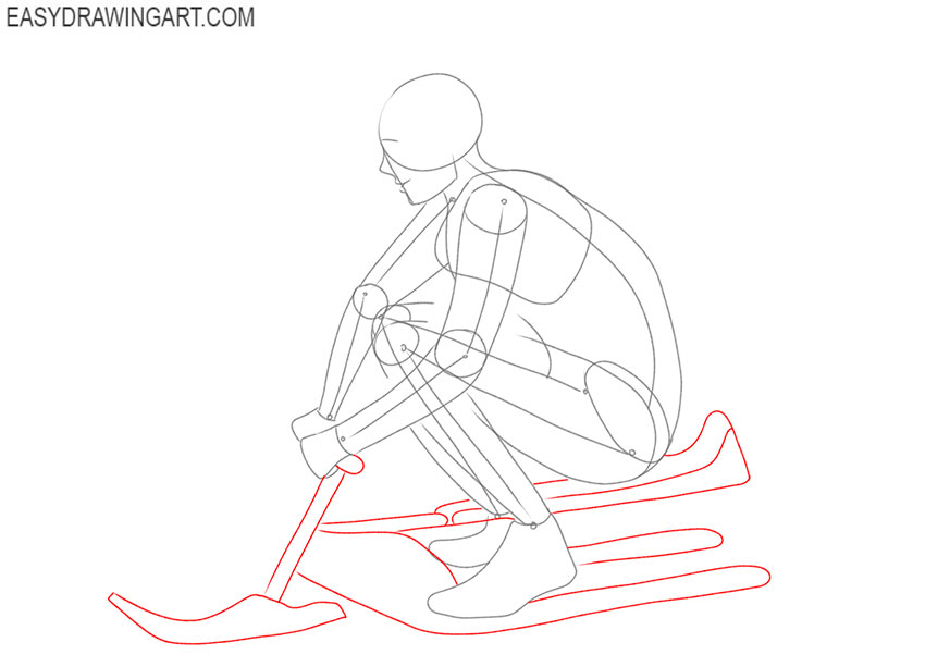 Sledding drawing tutorial