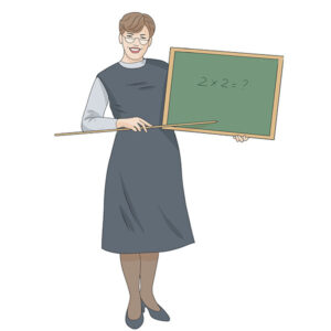 how to draw a teacher step by step