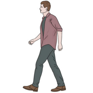 how to draw a walking person