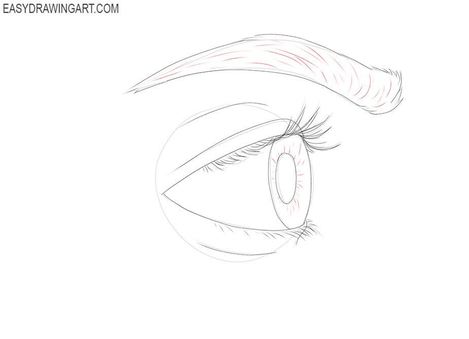 easy Eye from the Side drawing