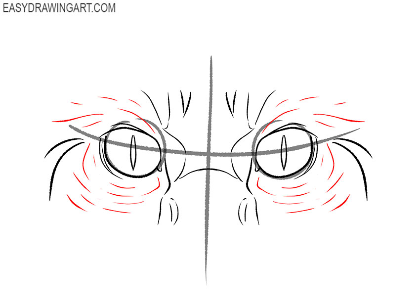how to draw a cat with cute eyes