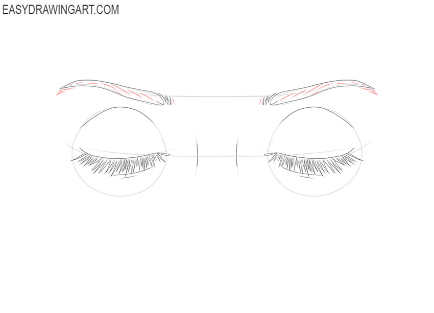 Closed Eyes drawing tutorial