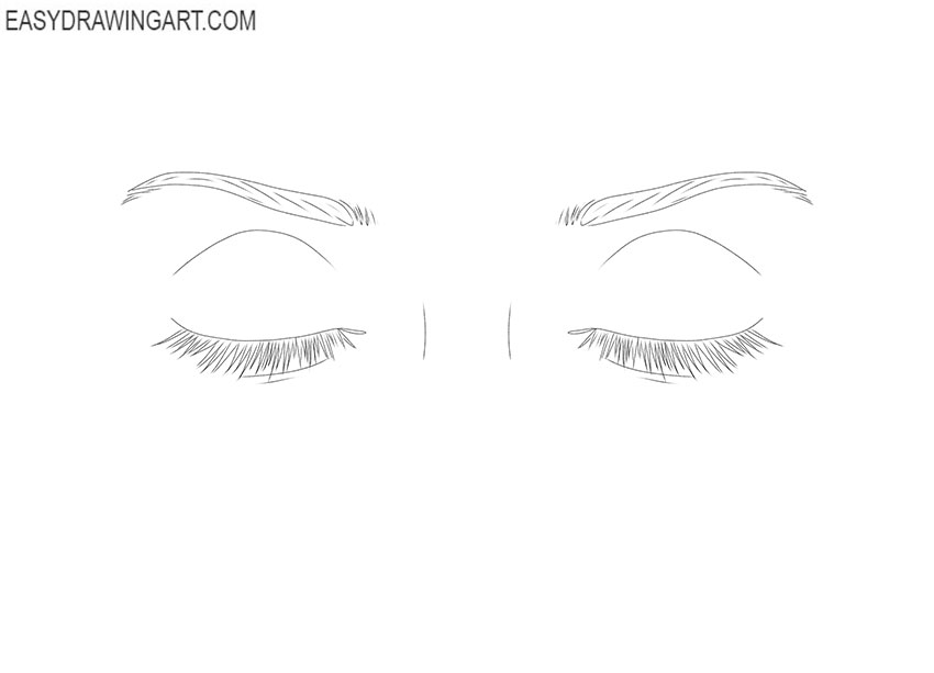 Closed Eyes drawing guide