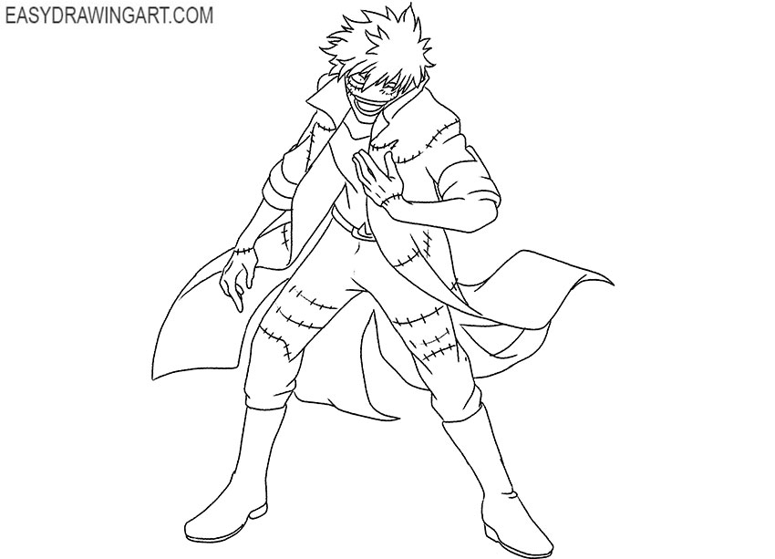 cartoon Dabi drawing