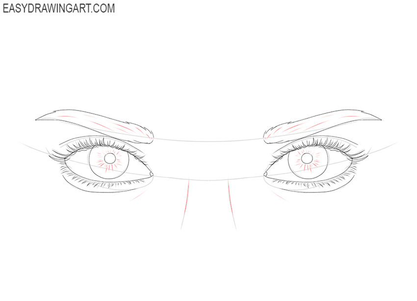 realistic and simple Eyes Looking at You drawing