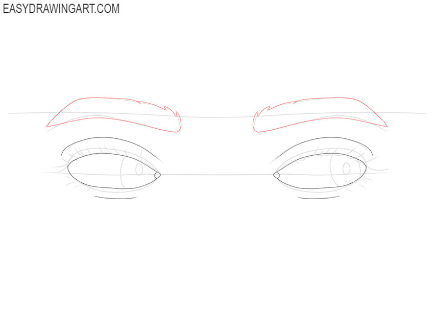 realistic Eyes Looking to the Side drawing