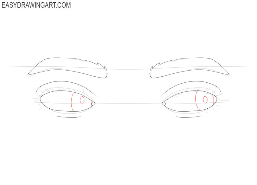 Eyes Looking to the Side drawing
