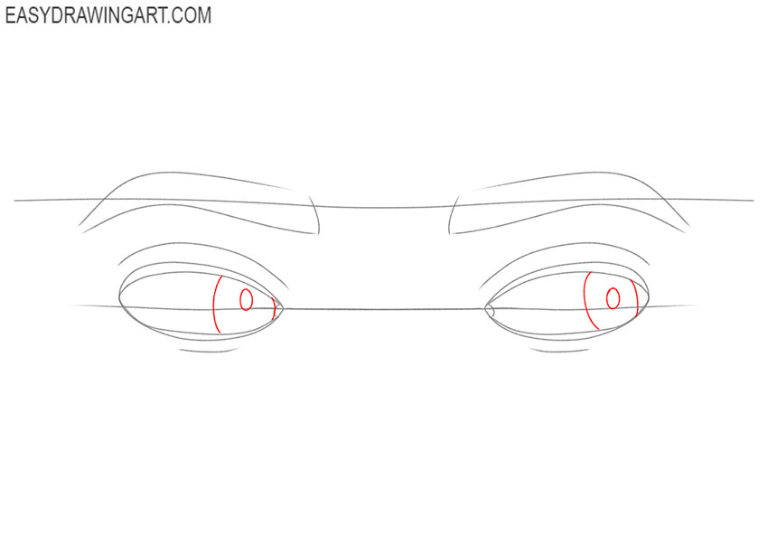Eyes Looking to the Side drawing guide