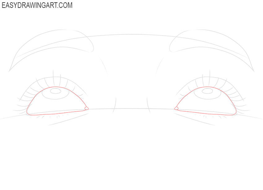 simple Eyes Looking Up drawing
